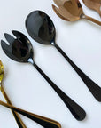 Metallic Stainless Steel Salad Server Set