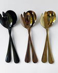 Metallic Stainless Steel Salad Server Set