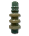 Natural Olive Stacked Glass Vase