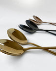 Metallic Stainless Steel Salad Server Set
