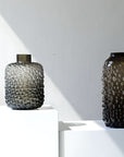 Smokey Bubbles Glass Vase