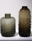 Smokey Bubbles Glass Vase