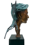 Brainwave - Girl bust with hair becoming a saltwater wave