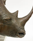 Bronze Rhino Bust