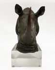 Bronze Rhino Bust