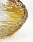 Retro Textured Amber Glass Vase M