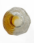 Retro Textured Amber Glass Vase S