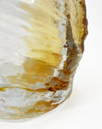 Retro Textured Amber Glass Vase S