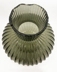 Ribbed Belly Charcoal Vase - Medium