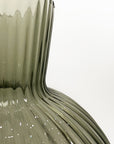 Ribbed Belly Charcoal Vase - Medium