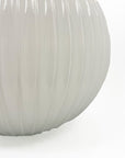 Ribbed Belly White Vase - Large