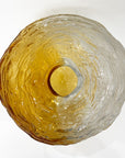 Retro Textured Amber Glass Vase L