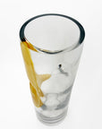 Yellow Puncture Glass Vase