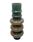 Natural Olive Stacked Glass Vase