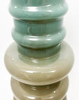 Natural Olive Stacked Glass Vase