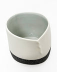 Organic Black & White Textured Ceramic Vase