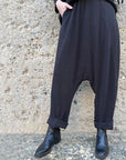 Nunchi Low-Crotch Pants Black