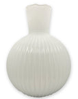 Ribbed Belly White Vase - Large