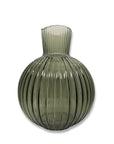 Ribbed Belly Charcoal Vase - Medium