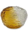 Retro Textured Amber Glass Vase L