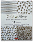 Gold And Silver Gift Wrapping Paper 12Pk