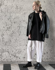 Nunchi Low-Crotch Pants White