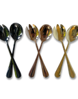 Metallic Stainless Steel Salad Server Set