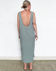 Kensho Slit Dress Teal