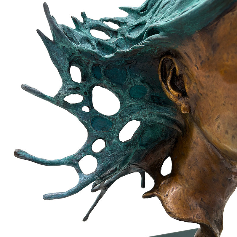 Brainwave - Girl bust with hair  becoming a saltwater wave
