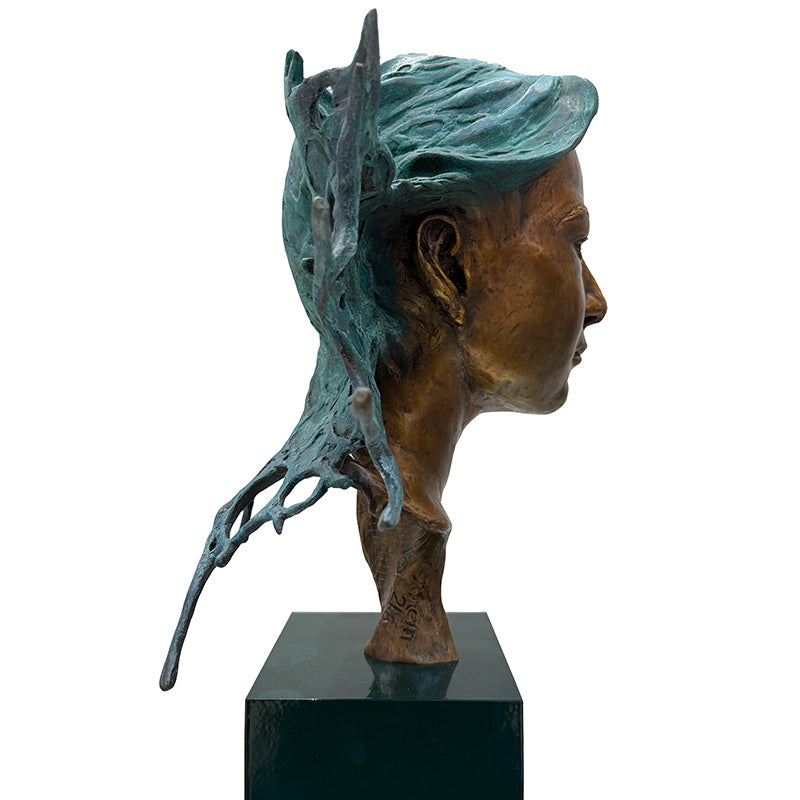 Brainwave - Girl bust with hair  becoming a saltwater wave