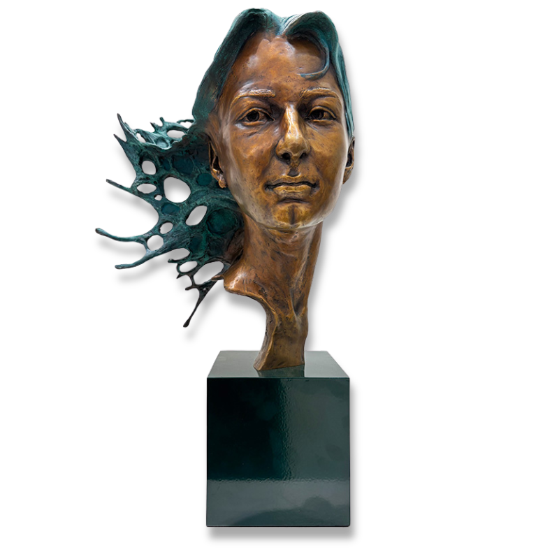 Brainwave - Girl bust with hair  becoming a saltwater wave