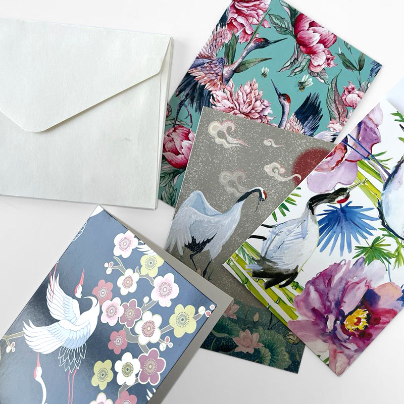 Japanese Crane Note Cards 12Pk