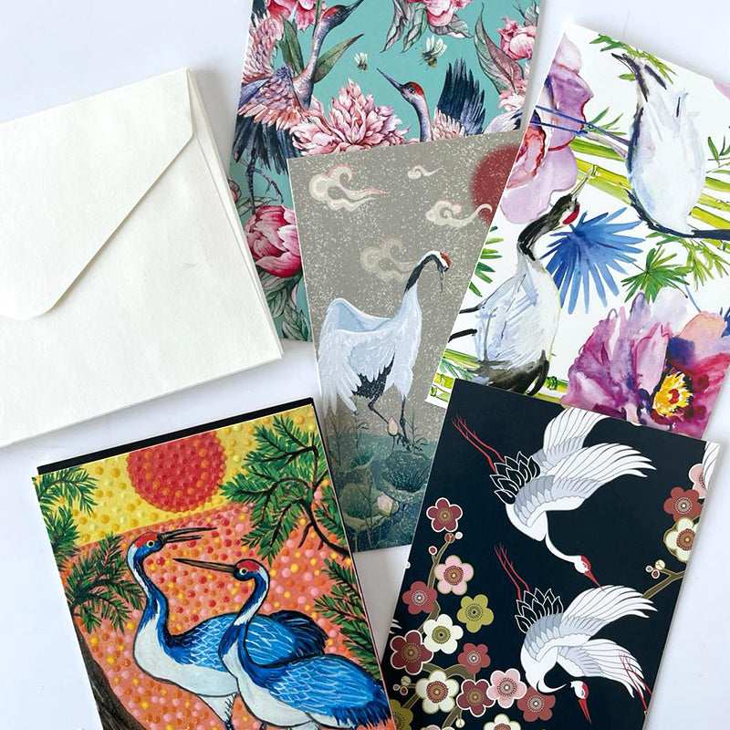 Japanese Crane Note Cards 12Pk