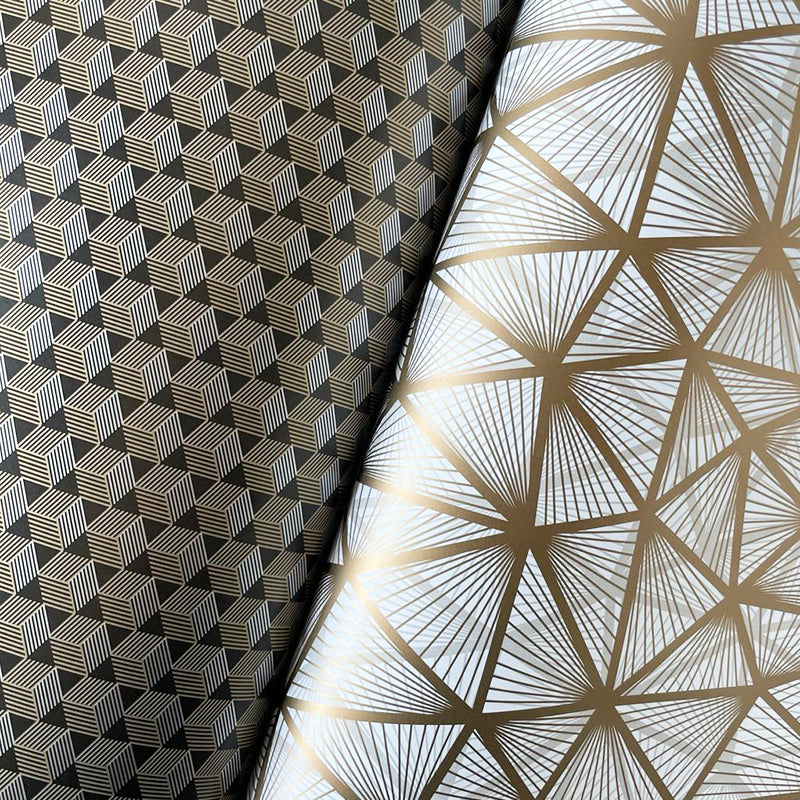 Gold And Silver Gift Wrapping Paper 12Pk