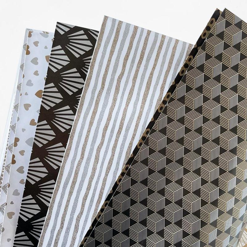 Gold And Silver Gift Wrapping Paper 12Pk