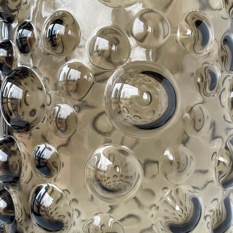 Smokey Bubbles Glass Vase