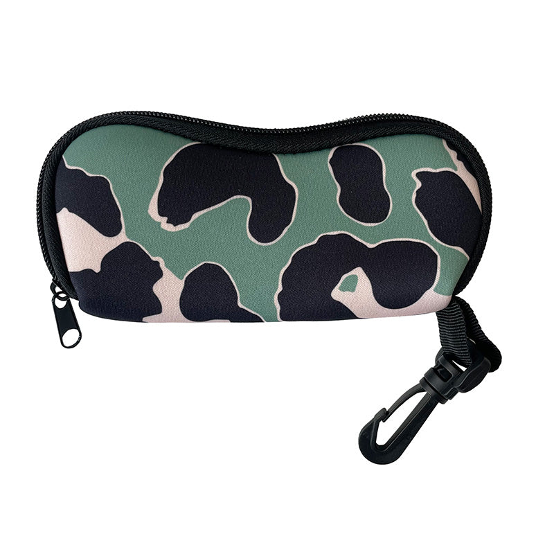 Moki Teal Leopard Sunglasses Pouch