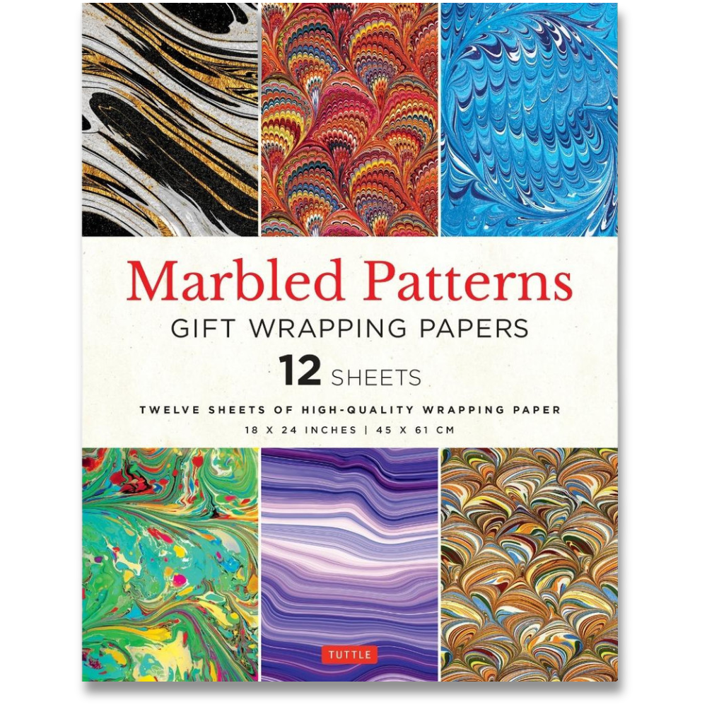 Marbled Patterns Gift Wrapping Papers - 12 sheets