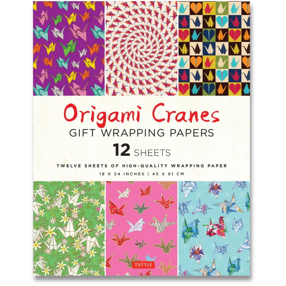 Origami Cranes Gift Wrapping Papers - 12 sheets