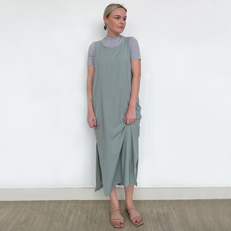 Kensho Slit Dress Teal