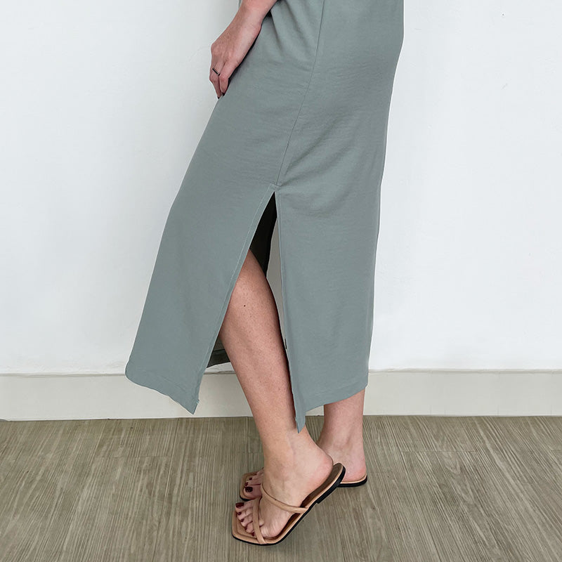 Kensho Slit Dress Teal