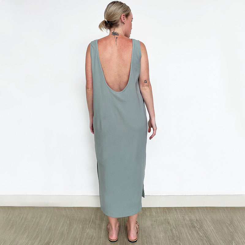 Kensho Slit Dress Teal