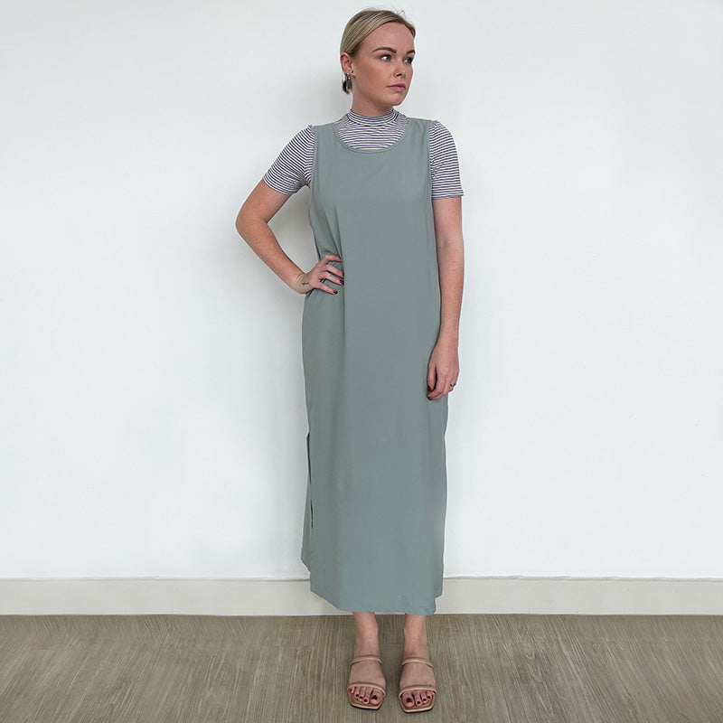 Kensho Slit Dress Teal
