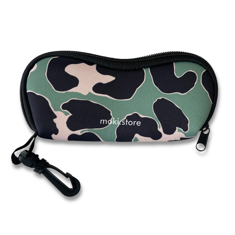 Moki Teal Leopard Sunglasses Pouch